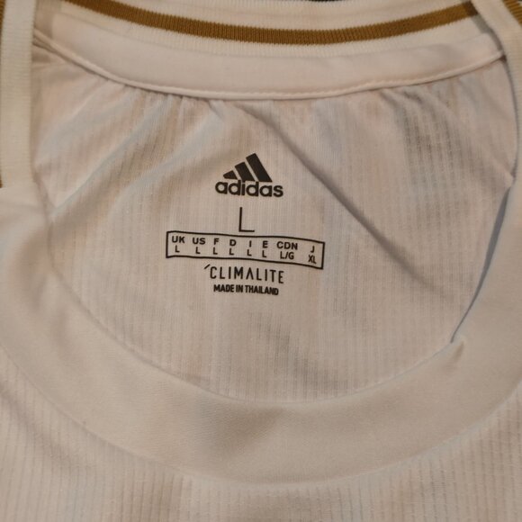 Adidas Real Madrid 2019/2020 Home Jersey White/Gold Men's Sizes M and L Soccer - Picture 14 of 14